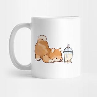 Cute Little Shiba Loves Boba! Mug